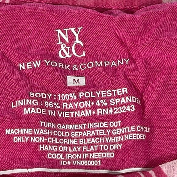 New York & Company Pink and White Spaghetti Strap Shirt Size Medium - Picture 2 of 7